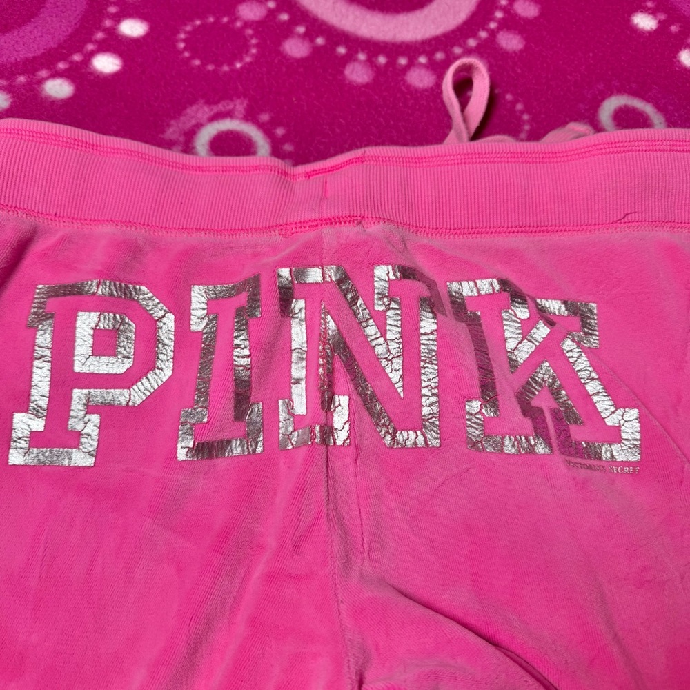 Victoria’s Secret PINK Velour Matching Tracksuit Set Bright Pink - Picture 5 of 11